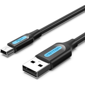 Vention COMBH USB-kabel USB 2.0 2 m USB A Mini-USB B Zwart