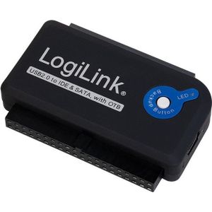 LogiLink USB 2.0 naar 2.5 + 3.5 Zoll IDE + SATA HDD OTB Adapter