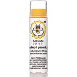 Miodowa Mydlarnia Lippenbalsem met woskiem pszczelim - Malina en pszenica, 4,5ml