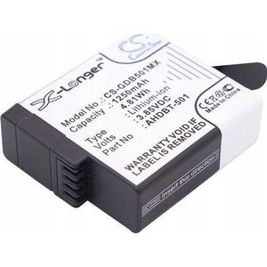 Cameron Sino accu batterij type Ahdbt-501 voor Gopro Hero 5 6 7 zwart / Cs-gdb501mx