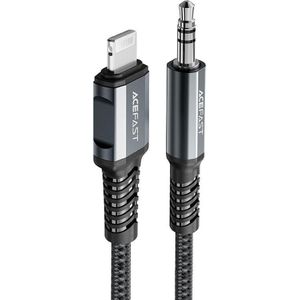 Acefast Kabel USB Lightning - mini Jack 3.5 mm 1.2 m grijs (6974316280590)