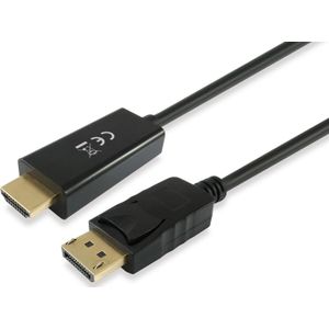 Equip 119391 video kabel adapter 3 m DisplayPort HDMI Zwart