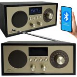 LTC Radio draagbaar Brda FM/BT/USB akum.2200mAh,10W,ładowanie indukcyjne telefoon,zwart-goud