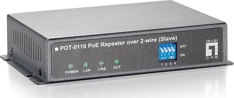 Level One POT-0110 netwerkextender Netwerkrepeater Zwart
