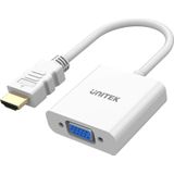 UNITEK HDMI - VGA ADAPTER, FULLHD 60HZ, WIT, M/V