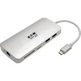 Eaton U442-DOCK11-S laptop dock & poortreplicator USB 3.2 Gen 2 (3.1 Gen 2) Type-C Zilver