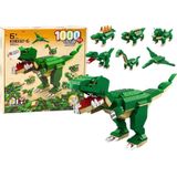 LEANToys bouwset dinosaurussen 6 in 1 serie DIY Dinozaur 1000 ele.