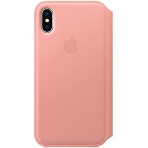 Apple iPhone X lederen Folio Soft roze