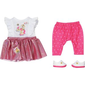 BABY born - Alledaagse Outfit - Roze - Katoen - 36cm
