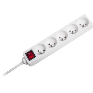 Kemot Power strip URZ 5 sockets 1.5 m wit (URZ3032-1,5)