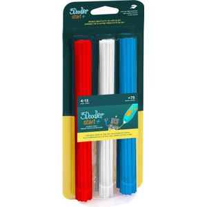 3Doodler Start + Navulverpakking 75 Kleurstaafjes - rood/wit/blauw