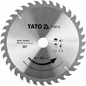 YATO zaagblad voor hout 255X36TX30MM (YT-60732)