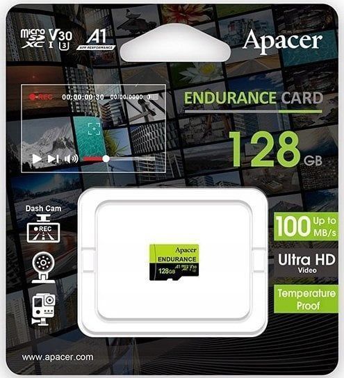 Apacer Karta Endurance MicroSDXC 128 GB Class 10 UHS-en/U3 A1 V30 (AP128GEDM1D05-R)
