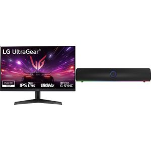 LG Monitor UltraGear 24GS60F-B + Soundbar Genesis Helium 312BT (NCS-2185)