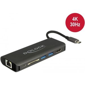 Delock USB Type-C 3.1 Docking Station HDMI 4K 30 Hz, Giga