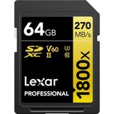Lexar SDXC 64GB Professional 1800x UHS-II U3 ( 180/270 MB/s )