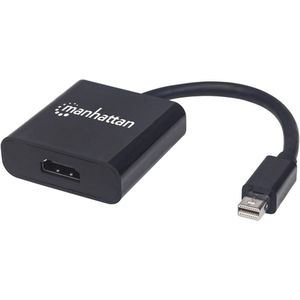 Manhattan 152570 video kabel adapter Mini DisplayPort HDMI Type A (Standaard) Zwart