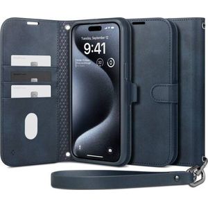 Spigen Wallet S Pro voor iPhone 15 Pro (marineblauw)
