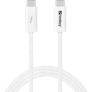 Sandberg 136-56 USB-kabel USB4 Gen 3x2 1 m USB C Wit