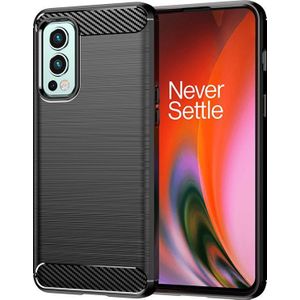 Hurtel Carbon Case elastyczne etui hoes OnePlus Nord 2 5G zwart