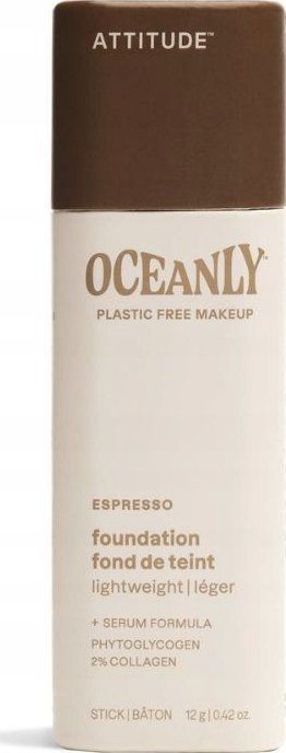 Attitude Oceanly, foundation lekko kryjący, Espresso, 12 g