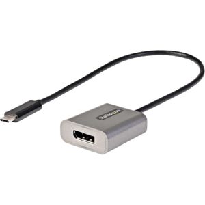 StarTech USB C naar DisplayPort Adapter - 8K/4K 60Hz USB-C naar DisplayPort 1.4 Adapter Dongle - USB Type-C naar DP Monitor Video Converter - Werkt met Thunderbolt 3 - 30cm Vaste Kabel