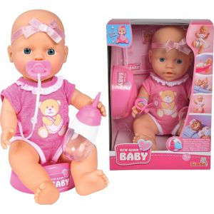 Simba - New Born Baby - Cute Doll - 30cm - Drink en plasfunctie - Babypop