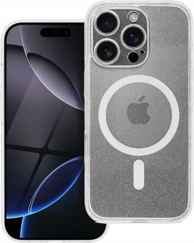tas CLEAR MAG COVER kompatybilny met MagSafe voor SAMSUNG S25 Plus transparentny glitter