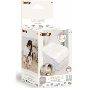 SMOBY Baby Nurse Pampers luiers 4 stuks voor een pop