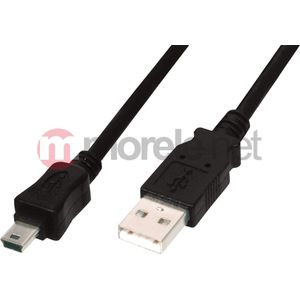 Digitus USB 2.0 connection cable - USB Type-A/Mini USB Type-B - 1 m