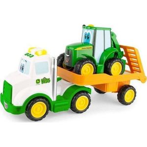 Tomy John Deere flatbed met traktorem