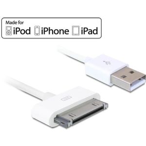 Delock Iphone 4 Kabel 30pin -> USB A St/St 1.80m wit