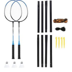NILS Extreme NILS NRZ012 STEEL badminton set 2 rackets + 3 shuttlecocks + 195x22cm net + koffer