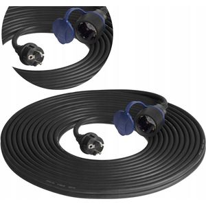 ORNO verlengsnoer werkplaats bryzgoszczelny IP44, 1x2P+met 20m,kabel gumowy olejoodporny H07RN-F 3x1,5mm?, 230VAC/16A, schuko
