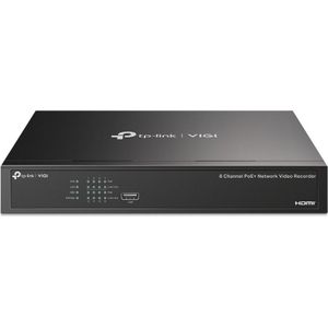 TP-Link VIGI NVR1008H-8P Netwerk Video Recorder (NVR) Zwart