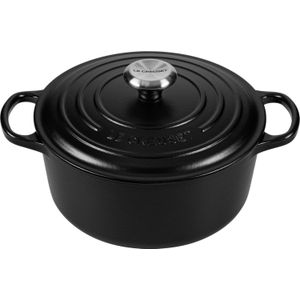 Le Creuset Signature braadpan rond 24 cm zwart