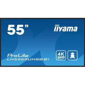 iiyama LH5565UHSB-B1 beeldkrant Kiosk-ontwerp 138,7 cm (54.6 inch) LED Wifi 800 cd/m² 4K Ultra HD Zwart Type processor Android 11 24/7