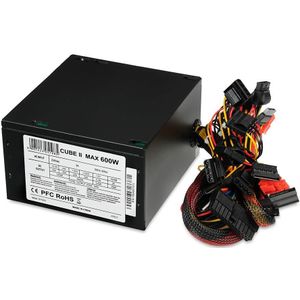 iBox POWER SUPPLY en-BOX CUBE II ATX 600W APFC 12 CM FAN zwart EDITION