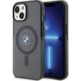 BMW BMHMP15SDSLK iPhone 15 / 14 / 13 6.1 inch zwart/zwart hardcase IML Signature MagSafe