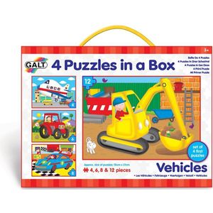 Galt Legpuzzel 4-in-1 Voertuigen 4-6-8-12 Stukjes