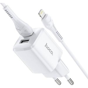 Hoco oplader N8 2x USB-A 2.4 A (6931474742018)