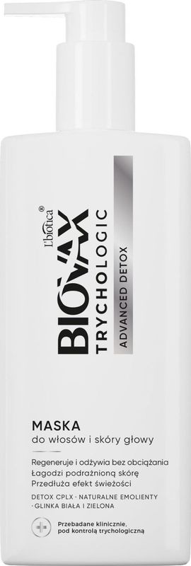 LBIOTICA / BIOVAX L`BIOTICA Biovax Trychologic masker voor haar en hoofdhuid Advanced Detox 200 ml