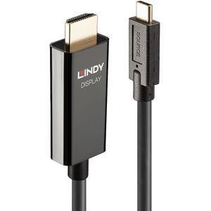 Lindy 43317 video kabel adapter 10 m USB Type-C HDMI Type A (Standaard) Zwart