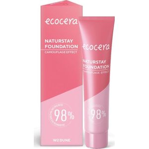 Ecocera Naturstay Foundation natuurlijk foundation - efekt kamuflażu W2 Dune 30ml