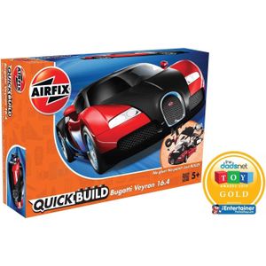 Airfix Plastic model Quickbuild Bugatti Veyron zwart/rood