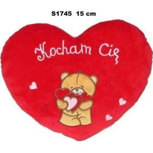 Sun-Day kussen hart teddybeer 15cm