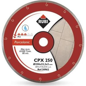 Rubi CPX DIAMOND BLADE 250 x 25,4mm PRO voor PORCELAIN STONEWARE