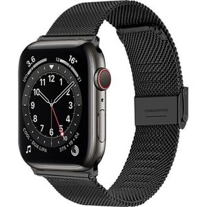 Strado staal armband band voor Apple Watch 7 41mm (zwart) universeel
