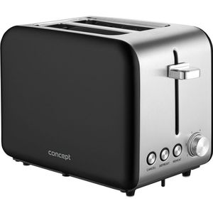 Concept Toaster TE2052 RVS zwart