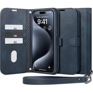 Spigen Wallet S Pro voor iPhone 15 Pro Max (marineblauw)